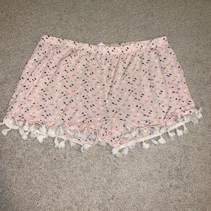 light pink shorts